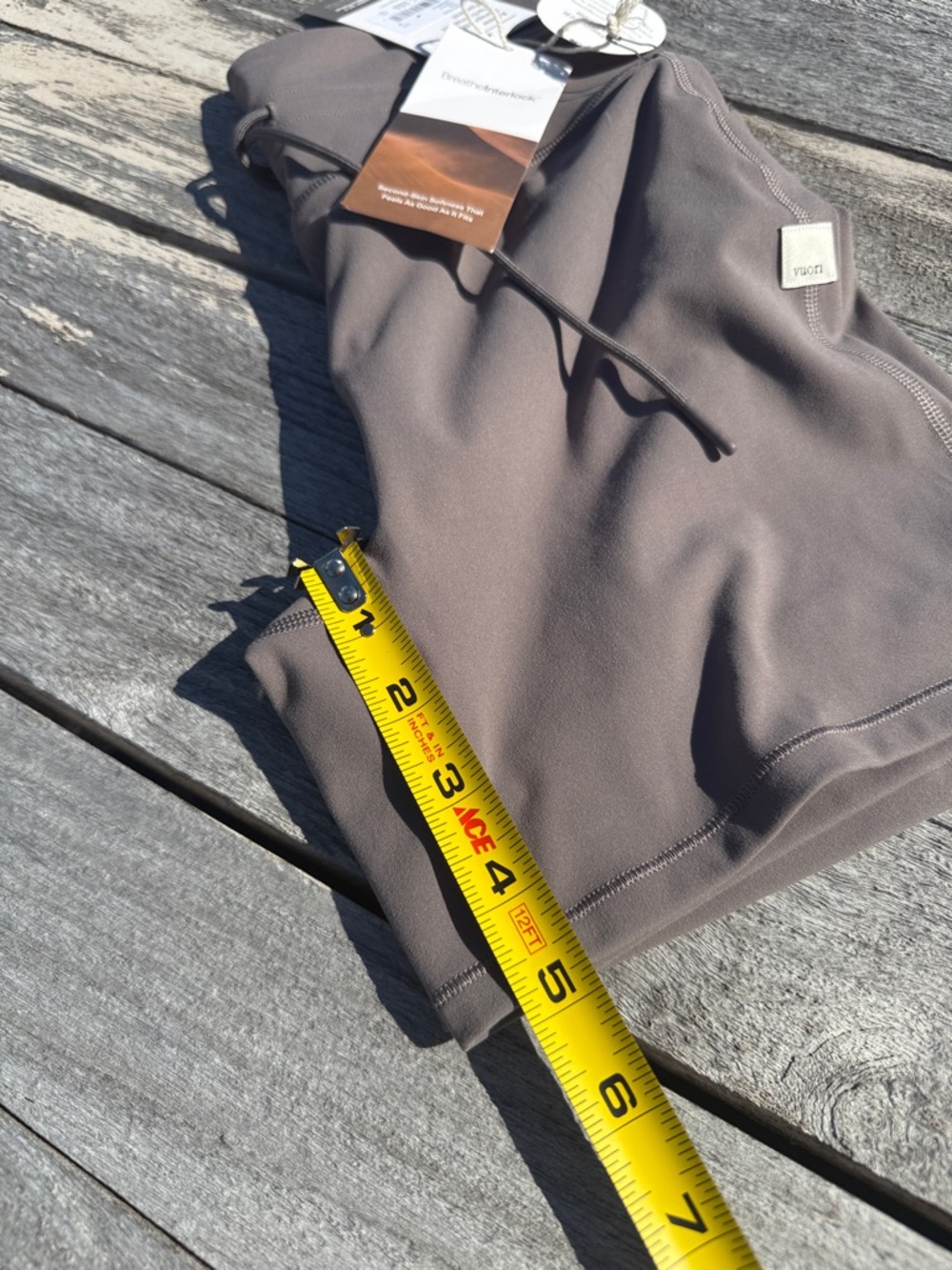 VUORI Set Lux Racerback Tank + Daily Short Set Chia Brown Size Medium NWT $113 - Picture 4 of 7